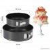 Round Springform Pan Set of 2 Non-stick Cheesecake Pan Leakproof Baking Cake Pan Set with Removable Bottom & Easy Release (7 in 9 in) - B07CYYW5H9
